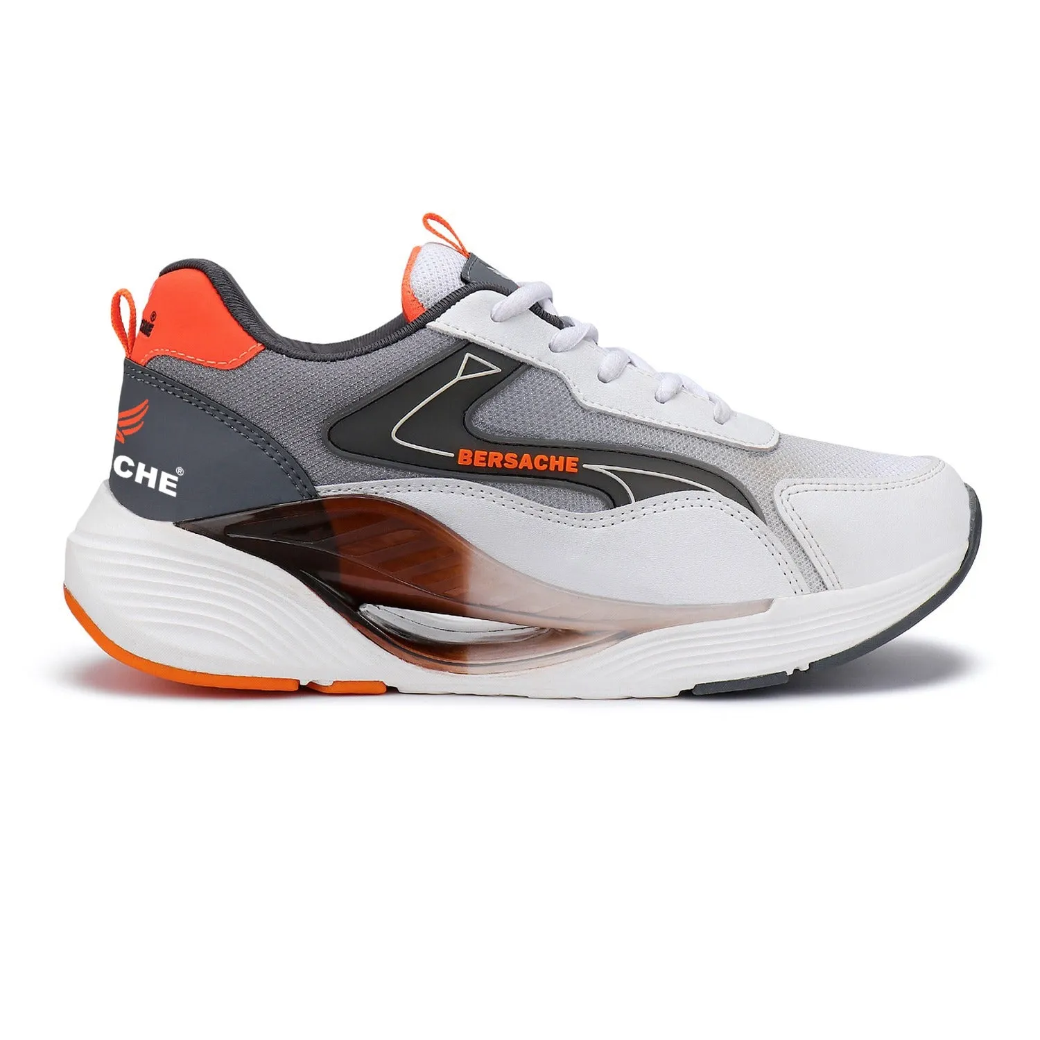 Bersache Lightweight Sports Running Shoes For Men Orange-9072