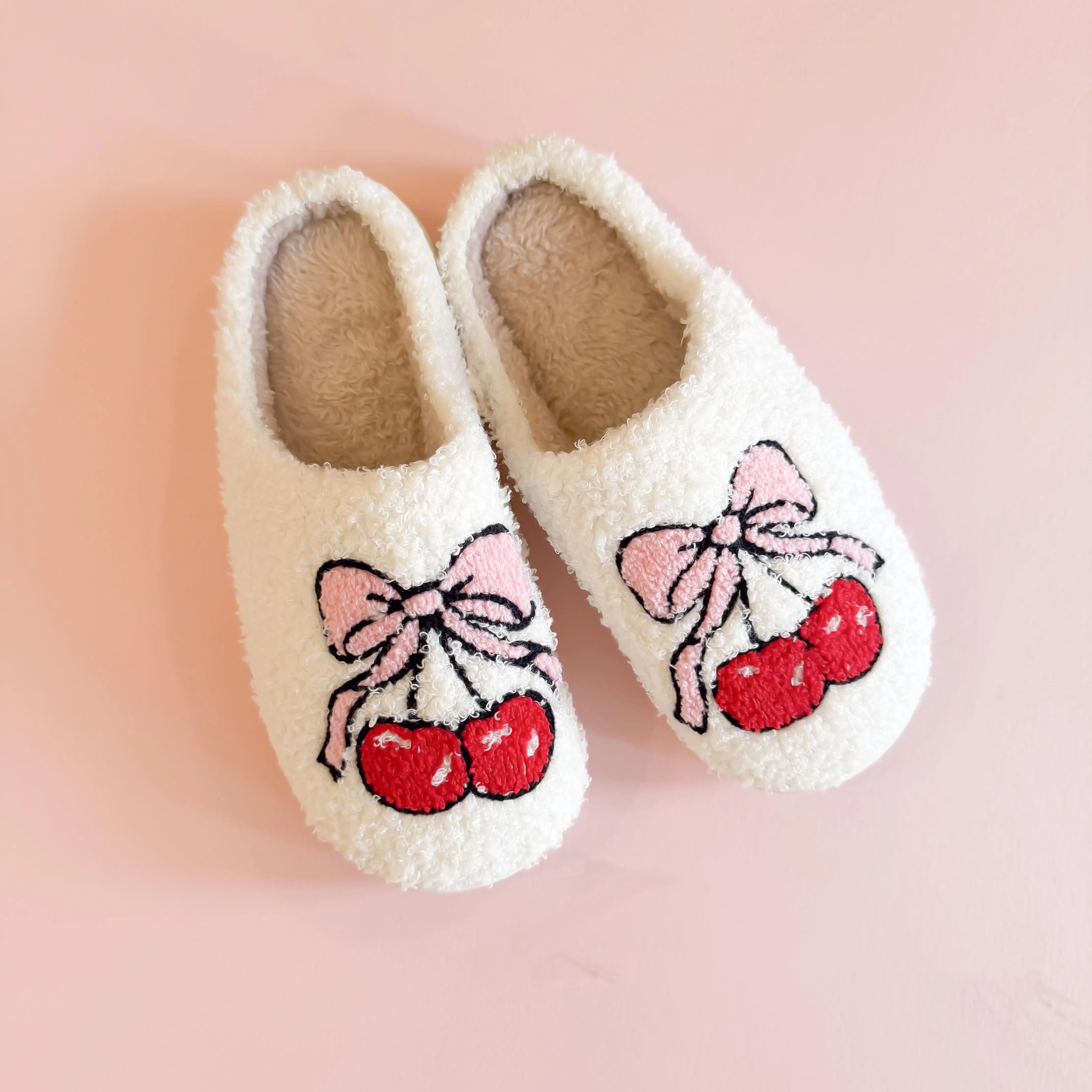 Cherry Bomb Bow Slippers