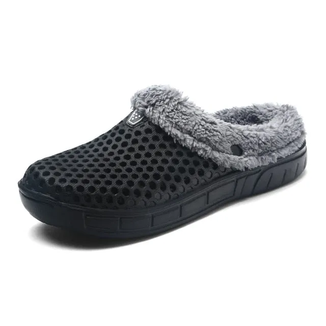 Cuzcare Women Nonslip PU Fur Slippers Family Indoor Slides