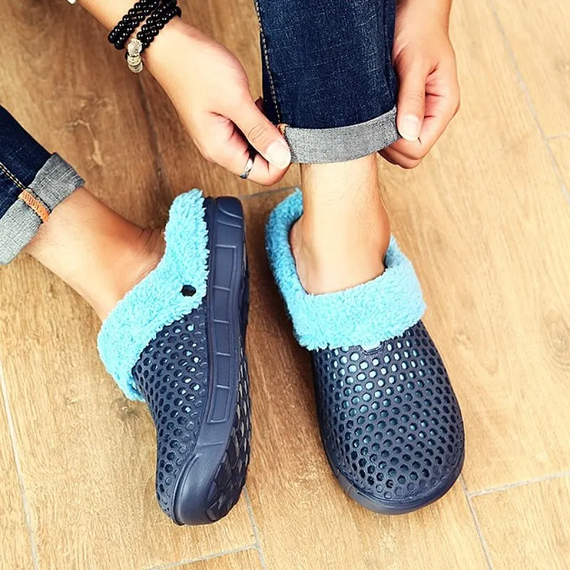 Cuzcare Women Nonslip PU Fur Slippers Family Indoor Slides