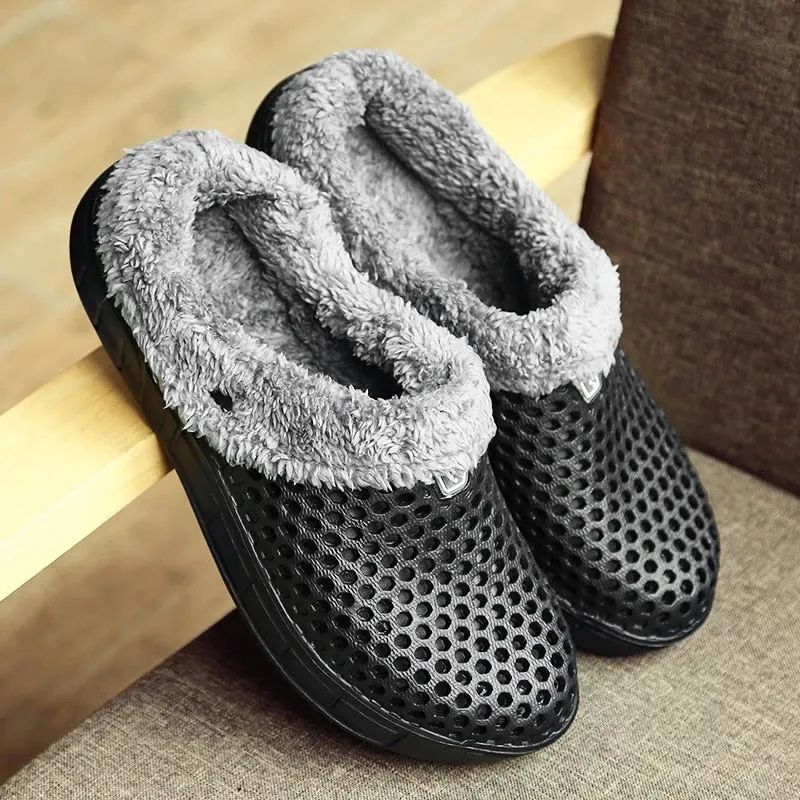 Cuzcare Women Nonslip PU Fur Slippers Family Indoor Slides