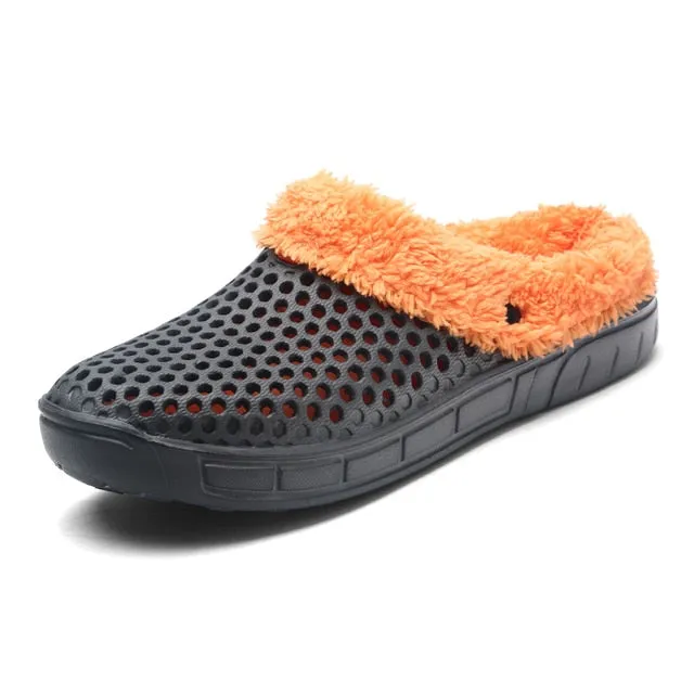 Cuzcare Women Nonslip PU Fur Slippers Family Indoor Slides