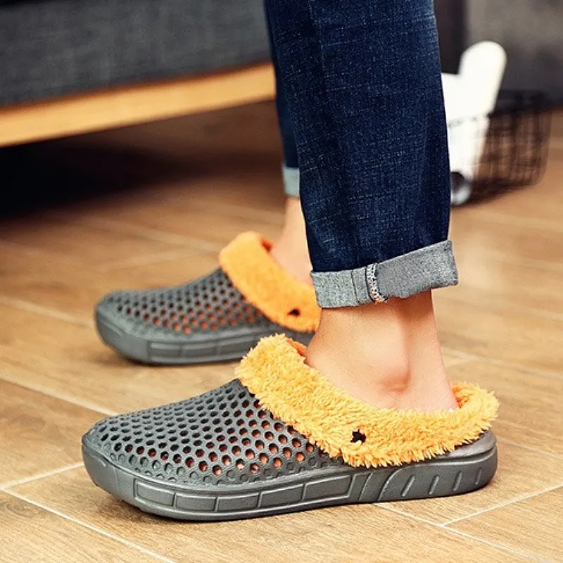 Cuzcare Women Nonslip PU Fur Slippers Family Indoor Slides