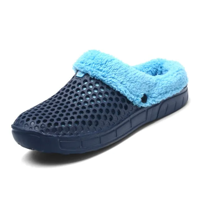 Cuzcare Women Nonslip PU Fur Slippers Family Indoor Slides