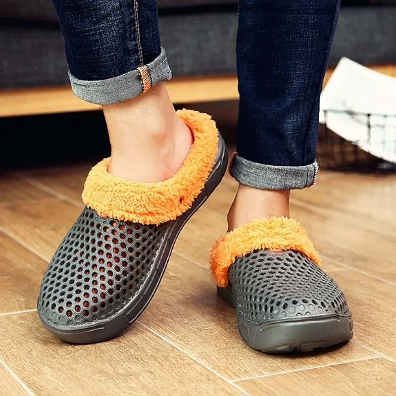 Cuzcare Women Nonslip PU Fur Slippers Family Indoor Slides
