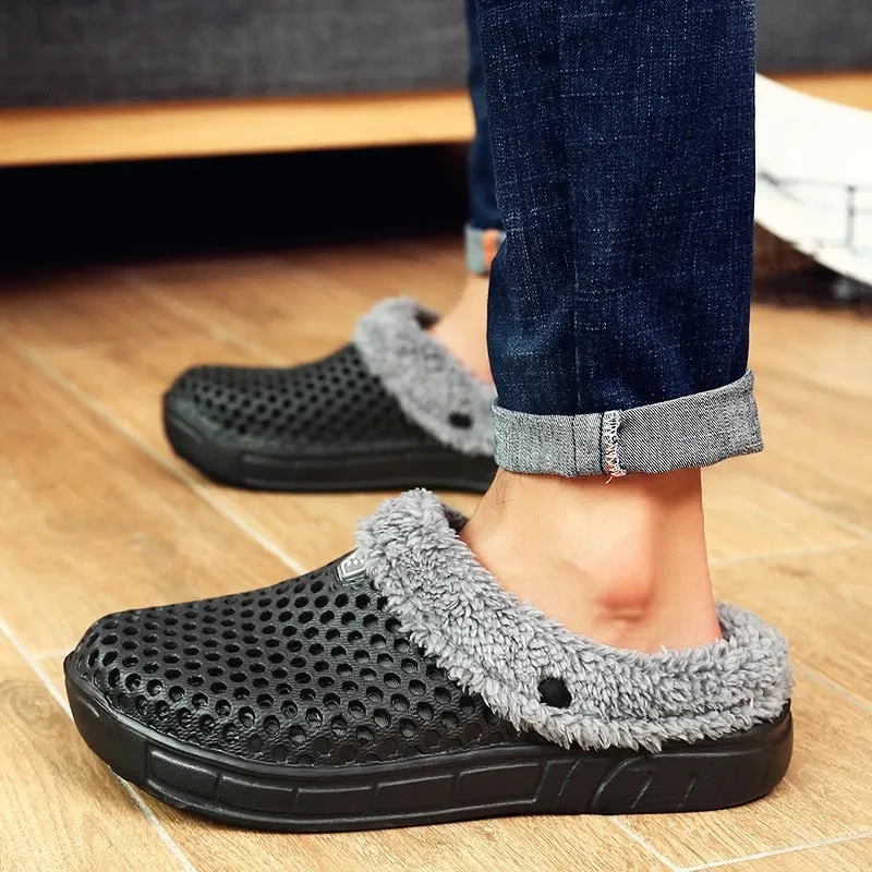 Cuzcare Women Nonslip PU Fur Slippers Family Indoor Slides