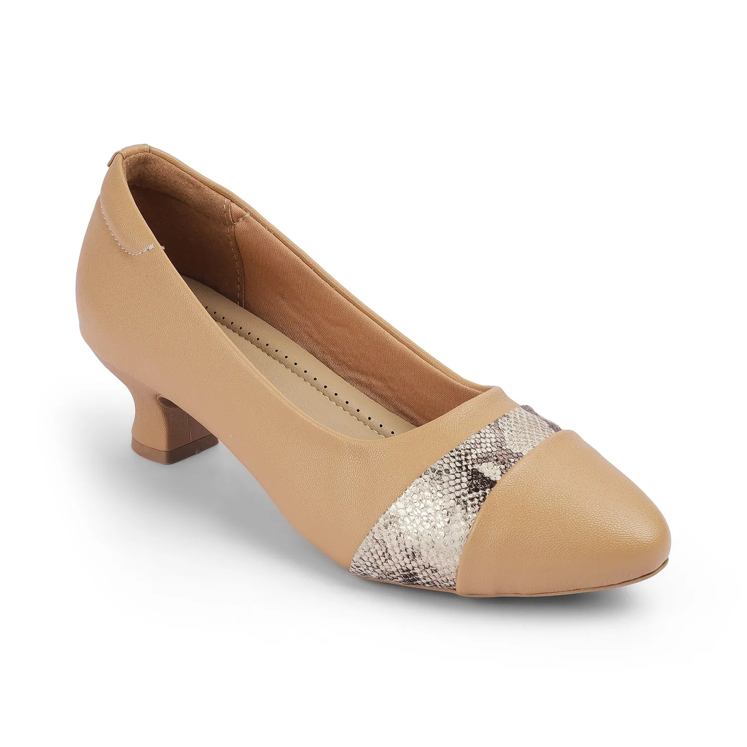 Tresmode Frankfort Beige Women's Dress Kitten Heel Sandals